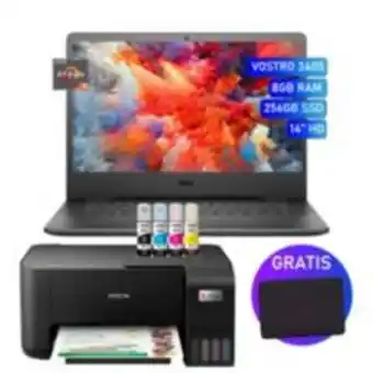 Linio Combo laptop dell vostro 3405 ryzen 5 8gb ram 256 ssd+ impresora epson l3250 oferta