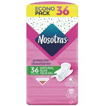 Vivanda Toallas higiénicas nosotras alas tela gel paquete 36un oferta