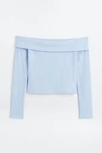 H&M Top off-the-shoulder acanalado oferta