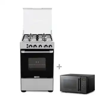 Hiraoka Cocina a gas miray mirto plus 4 hornillas + horno microondas miray hmm-21n oferta