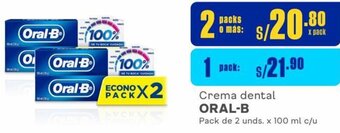 Makro Crema dental ORAL-B Pack de 2 unds. x 100 ml c/u oferta