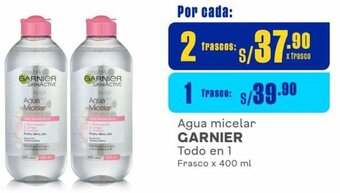 Makro Agua micelar GARNIER Todo en 1 Frasco x 400 ml oferta