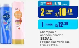 Makro Shampoo / acondicionador SEDAL Fragancias variadas Frasco x 340 ml oferta