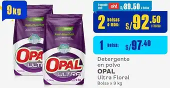 Makro Detergente en polvo OPAL Ultra Floral Bolsa x 9 kg oferta