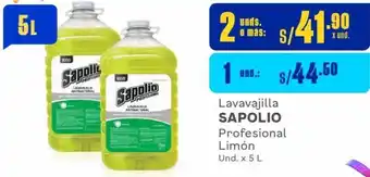 Makro Lavavajilla SAPOLIO Profesional Limón Und. x 5 L oferta