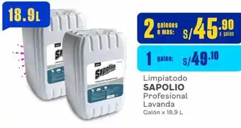 Makro Limpiatodo SAPOLIO Profesional Lavanda Galón x 18.9 L oferta