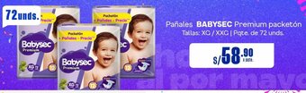 Makro Pañales BABYSEC Premium packetón Tallas: XG/XXG | Pqte. de 72 unds. oferta