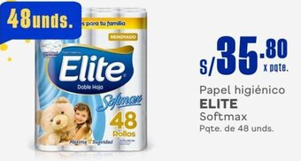 Makro Papel higiénico ELITE Softmax Pqte. de 48 unds. oferta