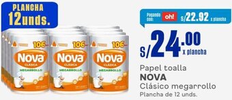 Makro Papel toalla NOVA Clásico megarrollo Plancha de 12 unds. oferta