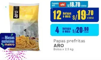 Makro Papas prefritas ARO Bolsa x 2.5 kg oferta