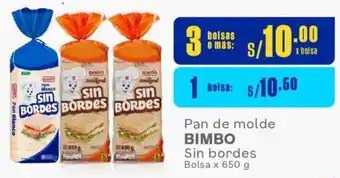 Makro Pan de molde BIMBO Sin bordes Bolsa x 650 g oferta