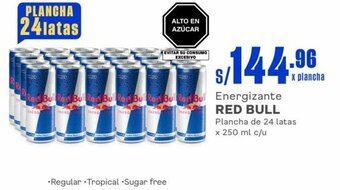 Makro Energizante RED BULL Plancha de 24 latas x 250 ml c/u oferta