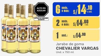 Makro Jarabe de goma CHEVALIER VARGAS Und. x 750 ml oferta