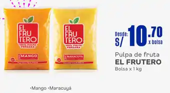 Plaza Vea Pulpa de fruta EL FRUTERO Bolsa x 1 kg oferta