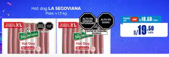 Plaza Vea Hot dog LA SEGOVIANA Pqte. x 1.5 kg oferta