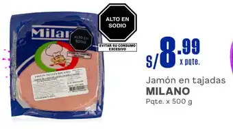 Plaza Vea Jamón MILANO Pqte. x 500 g oferta