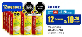Plaza Vea Mayonesa ALACENA Doypack x 475 g oferta