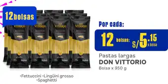 Plaza Vea Pastas largas DON VITTORIO Bolsa x 950 g oferta