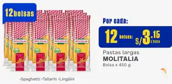 Plaza Vea Pastas largas MOLITALIA Bolsa x 450 g oferta