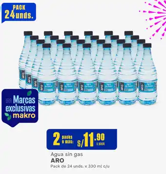 Plaza Vea Agua sin gas ARO Pack de 24 unds. x 330 ml c/u oferta