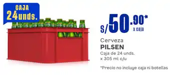 Plaza Vea Cerveza PILSEN Caja de 24 unds. x 305 ml c/u oferta