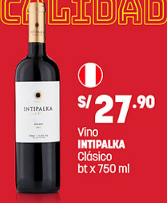 Plaza Vea Vino INTIPALKA Clásico bt x 750 ml oferta