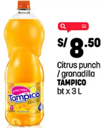Plaza Vea Citrus punch /granadilla TAMPICO btx 3 L oferta