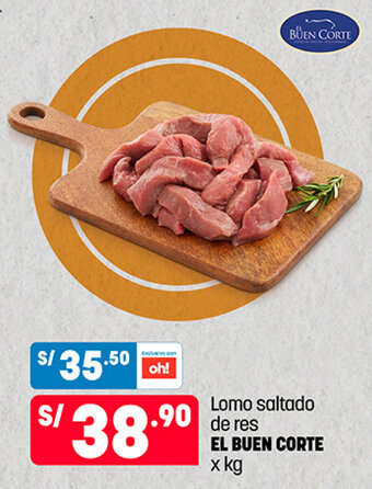 Plaza Vea Lomo saltado de res EL BUEN CORTE x kg oferta