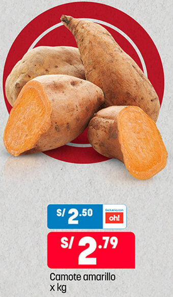 Plaza Vea Camote amarillo x kg oferta