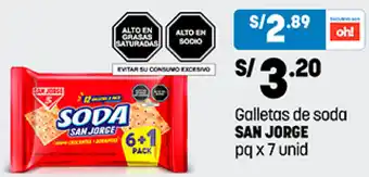 Plaza Vea Galletas de soda SAN JORGE pq x 7 unid oferta