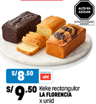 Plaza Vea Keke rectangular LA FLORENCIA X unid oferta