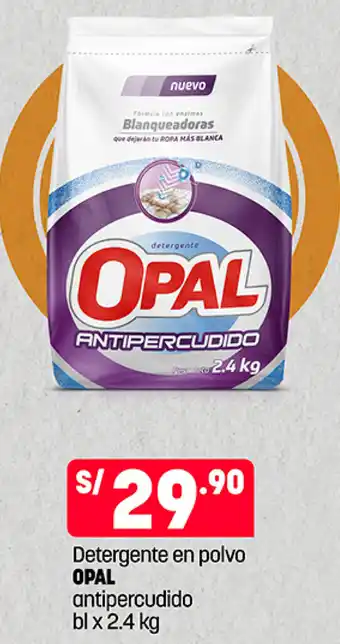Plaza Vea Detergente en polvo OPAL antipercudido bl x 2.4 kg oferta
