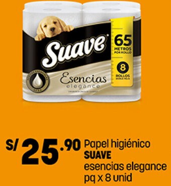 Plaza Vea Papel higiénico SUAVE esencias elegance pq x 8 unid oferta