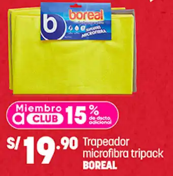Plaza Vea Trapeador microfibra tripack BOREAL oferta