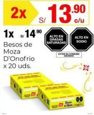 Metro Besos de Moza D'Onofrio x 20 uds. oferta