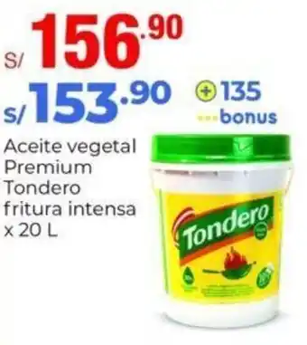 Metro Aceite vegetal Premium Tondero fritura intensa x 20 L oferta
