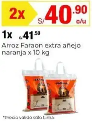 Metro Arroz Faraon extra añejo naranja x 10 kg oferta