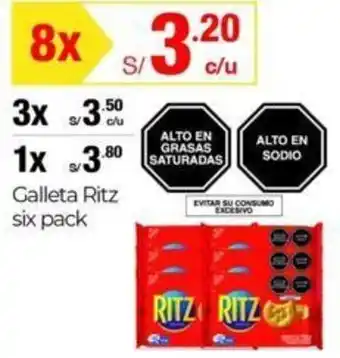Metro Galleta Ritz six pack oferta