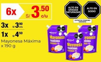 Metro Mayonesa Máxima x 190 g oferta
