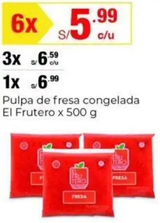 Metro Pulpa de fresa congelada El Frutero x 500 g oferta