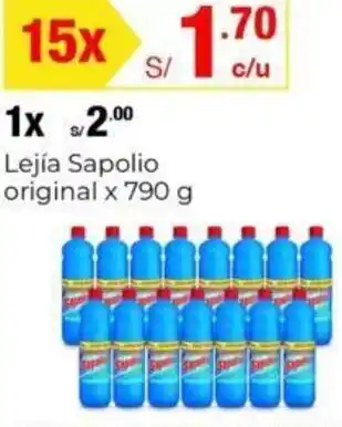Metro Lejía Sapolio original x 790 g oferta