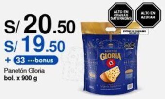 Metro Panetón Gloria bol. x 900 g oferta