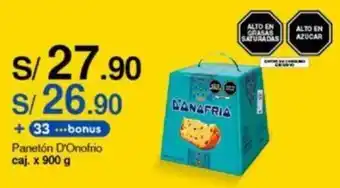 Metro Panetón D'Onofrio caj. x 900 g oferta