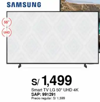 Metro Smart TV LG 50" UHD 4K SAP: 991291 oferta