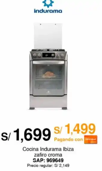 Metro Cocina Indurama Ibiza zafiro croma SAP: 969649 oferta