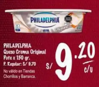 MaxiAhorro PHILADELPHIA Queso Crema Original Pote x 150 gr. oferta