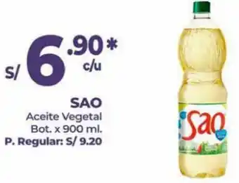 MaxiAhorro SAO Aceite Vegetal Bot. x 900 ml. oferta