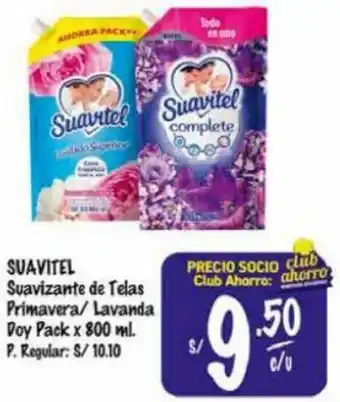 MaxiAhorro Suavizante de Telas Primavera/ Lavanda Doy Pack x 800 ml. oferta