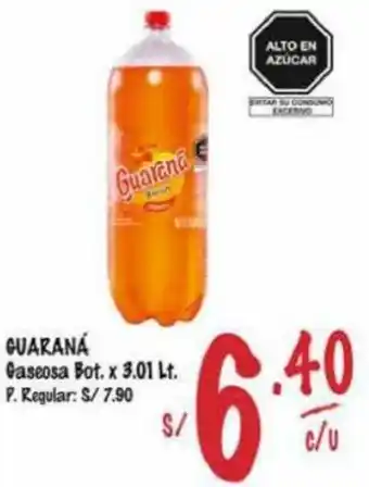 MaxiAhorro GUARANÁ Gaseosa Bot. x 3.01 Lt. oferta