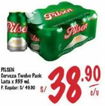 MaxiAhorro PILSEN Cerveza Twelve Pack Lata x 355 ml. oferta